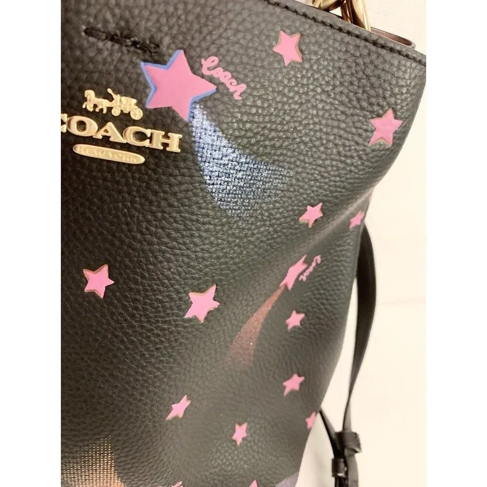 Coach Small Town Bucket Bag Shoulder Bag Leather Shooting Stars M2181 C7245 - Picture 4 of 11